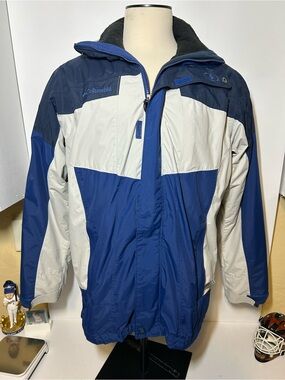 Columbia Men’s Blue & Light Gray Colorblock Waterproof bugaboo coat 3-1